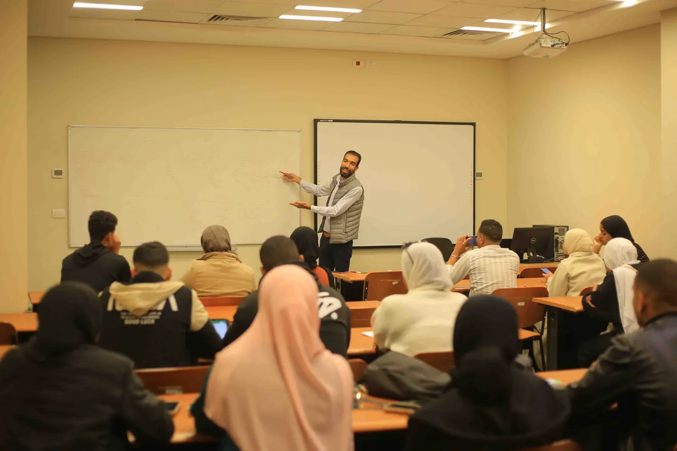 A career guidance session with students in Egypt
