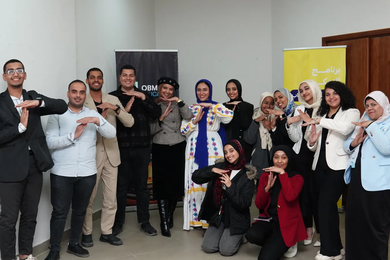 Participants and partners at an OBM project in Egypt